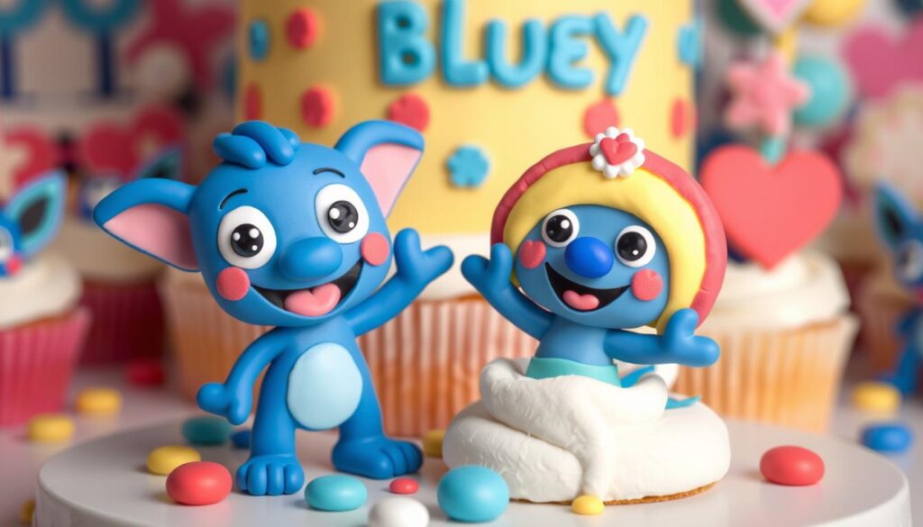 Bluey fondant decorations