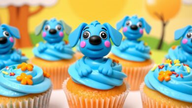 bluey cupcake decorations