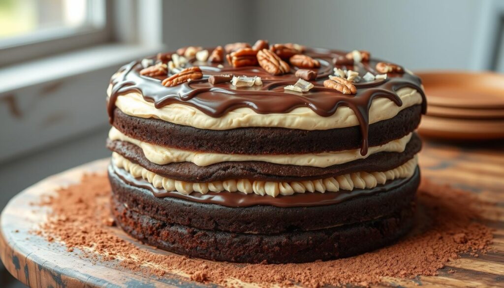 german chocolate cake layers