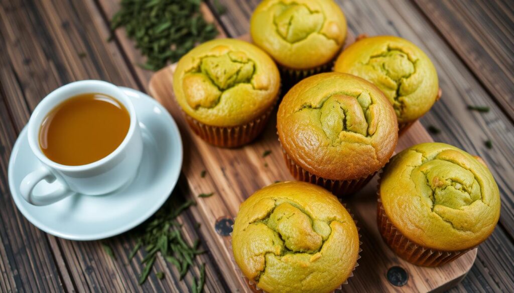 green tea muffins