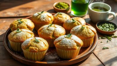 green tea muffins