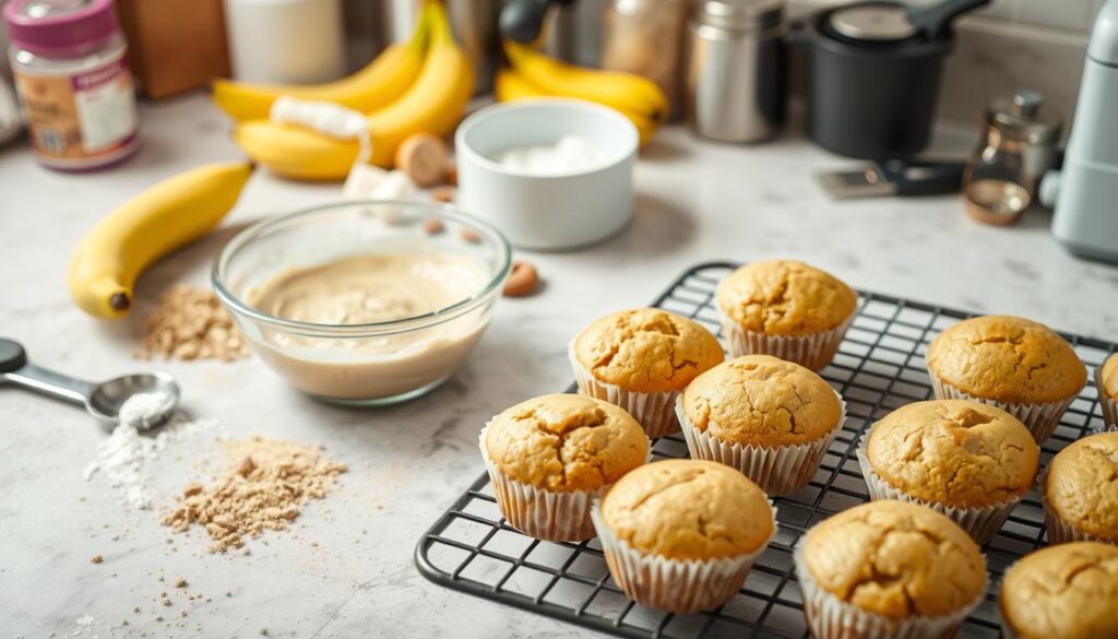 protein powder banana muffins