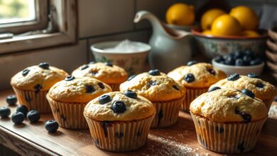 sourdough discard blueberry muffins