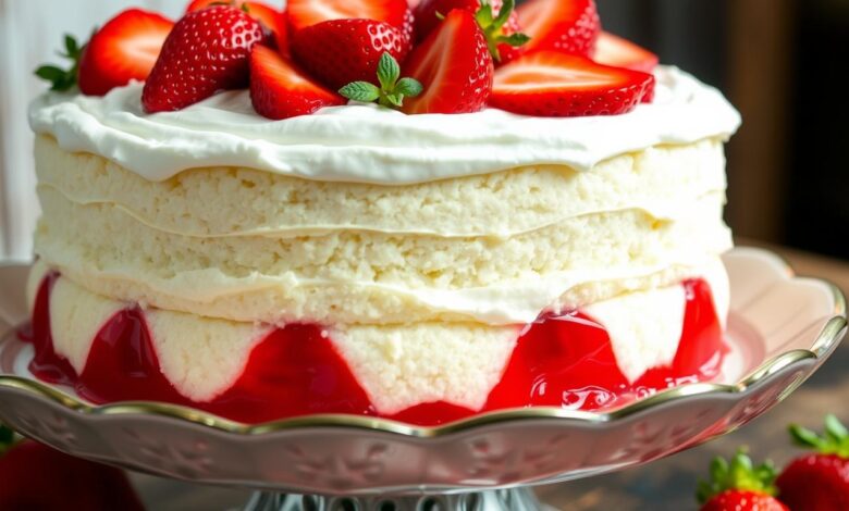 strawberry jello poke cake