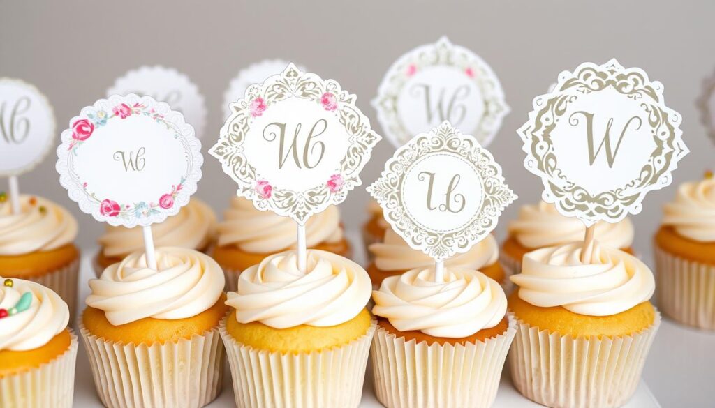 wedding cupcake toppers